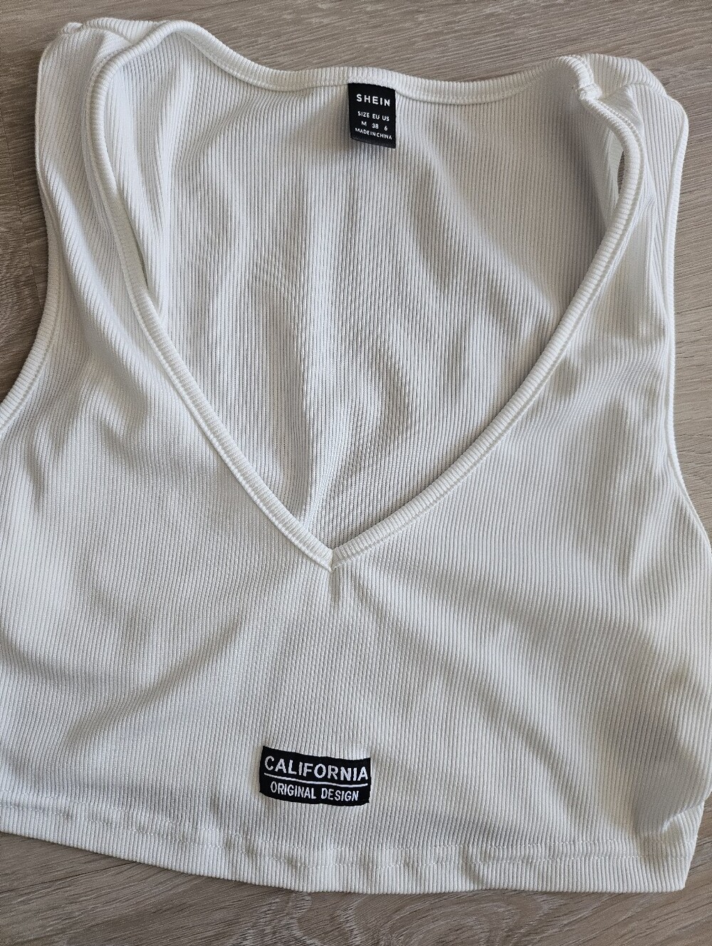 White Ribbed Tank - Picture 2 of 3